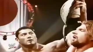 Batista vs triple h first matchever 2002 Wwe old matches [upl. by Orlan]