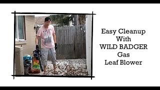 WILD BADGER POWER 26cc Gas Powered Cordless Leaf Blower 475CFM 165MPH Unboxing Assembly Review [upl. by Cran]