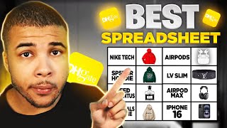 The Best Free Dhgate Reselling Spreadsheet 2024 Sp5der Airpods Cologne and more [upl. by Nyved541]