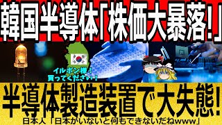 【海外の反応】韓国半導体「株価大暴落！」半導体製造装置で大失態！【ゆっくり解説】 [upl. by Siana]