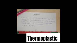 Thermoplastic thermoplastic thermoplastics cipet engeneering study educational students [upl. by Enidaj424]