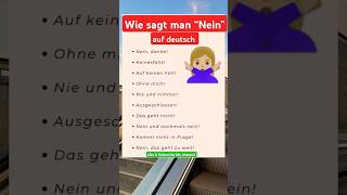 German Wie sagt man “Nein“auf deutsch deutsch quiz einfachdeutsch shortshorts [upl. by Courtenay635]