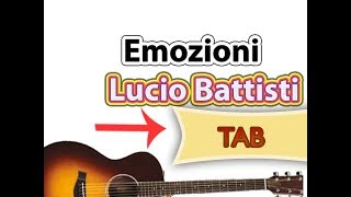 Emozioni  Lucio Battisti  lezione di chitarra  tutorial canzoni [upl. by Woodsum425]