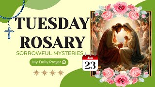 TODAY HOLY ROSARY SORROWFUL MYSTERIES ROSARY TUESDAY🌹JANUARY 23 2024 🌹 NEW YEAR PRAYER 2024 [upl. by Strephonn]