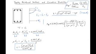 7  Doubly Reinforced Sections and Curvature Ductility [upl. by Neemsaj]