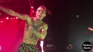 Lil Skies  Red Roses Ft Landon Cube Live Performance 2x With CUFBOYS amp Lil XAN [upl. by Genet672]