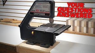 Craftsman 10 inch bandsaw 3  DETAILED BLADE TENSIONING amp INSTALLATION  HOW TO ADJUST GUIDES [upl. by Zsolway134]