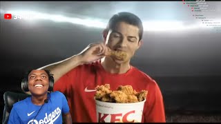 iShowSpeed Reacts To Ronaldos KFC Ad💀 [upl. by Norvin]