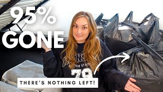 NEW HUGE CLOTHES DECLUTTER 2024 🔥 MESSY TO MINIMALIST ✨ GETTING RID OF EVERYTHING I OWN 🤦🏼‍♀️ [upl. by Aneleairam]