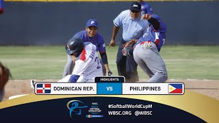 Highlights  Game 2 Dominican Rep vs Philippines  2024 WBSC Mens Softball World Cup  Group A [upl. by Miett]