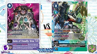 DIGIMON TCG Local match Seven Great Demon Lords Purple vs Imperialdramon Blue  TEA AND COFFEE [upl. by Ahsienad]