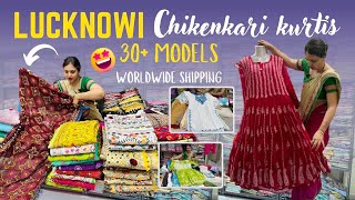 హైదరాబాద్లో Handmade లక్నోకి chikenkari కీర్తిస్ కి ఏకైక SHOP 🤩 తప్పక చూడండి Pure chikenkari kurtis [upl. by Earal312]