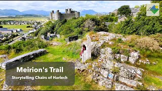 North Wales  Harlech Storytelling Chairs  Walk around Meirions Trail 4K [upl. by Afatsum]