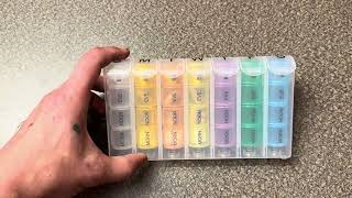 Spring loaded pill organizer Review [upl. by Midas]