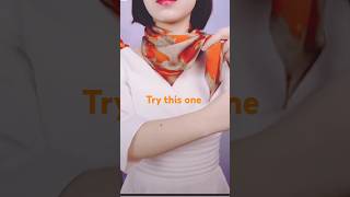 How to 👔 a scarf 🧣scarf around neck  perfect stylish silk scarf tie method [upl. by Nailuj]