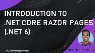 Learn Razor Pages in NET Core NET6 [upl. by Dale333]