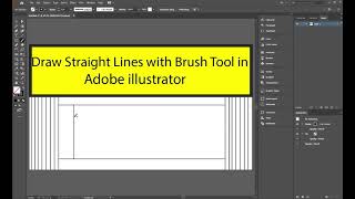 How to Draw Straight Lines with Brush Tool in Adobe illustrator [upl. by Kordula728]