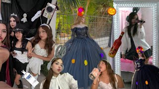 “pequeña” fiesta de halloween  concurso de catrinas  vlogg ༘♡ [upl. by Azral]