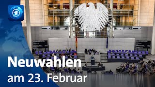 Neuwahlen sollen am 23 Februar stattfinden [upl. by Nnahaid]