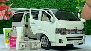 Most Realistic Toyota Hiace Grand Cabin Miniature DiecastModel VAN Unboxing Review [upl. by Rhine]