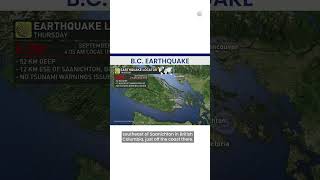 Magnitude 40 earthquake hits off coast of Victoria shaking felt in Vancouver  earthquake shorts [upl. by Ateiluj]