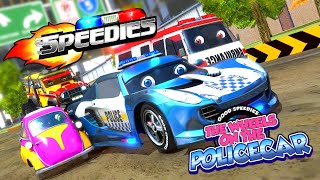 Wheels On The Police Car Nursery Rhyme for Children by Speedies [upl. by Icart429]