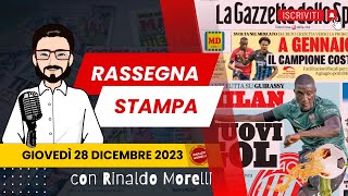 MILAN avanti su GUIRASSY Decreto Crescita prorogato  🗞️ Rassegna Stampa 28122023 569 [upl. by Dyl518]