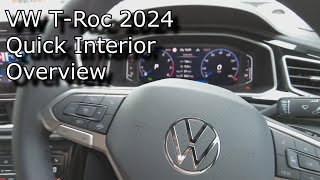 VW T Roc 2024  Quick Interior Overview And First Impressions [upl. by Byrom]