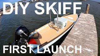 DIY SKIFF First Launch  I Finally Launched My Skiff  Bateau SK14 [upl. by Raymonds]