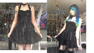 Altering a dress to fit my syle  EMOGothic [upl. by Moor]