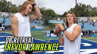 Clemson Star Trevor Lawrence TRAINS Top Quarterbacks How To UP THEIR GAME At The QB Retreat 💯 [upl. by Naldo602]