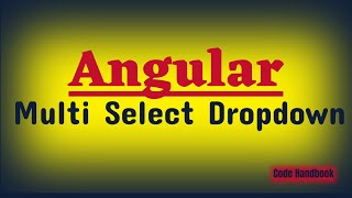 Learn Angular  Dynamically DisableEnable Multi Select Dropdown Options [upl. by Pawsner]