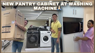 NEW PANTRY CABINET MAS BETTER ITO SA UNANG PANTRY AT NEW WASHING MACHINE DI NA AKO MAHIHIRAPAN [upl. by Merriott]