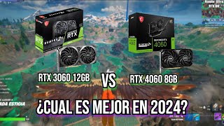 RTX 3060 de 12 GB VS RTX 4060 de 8GB ¿Cual vale la pena para jugar en 2024 [upl. by Aksehcnarf]