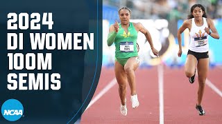 Womens 100m semifinals  2024 NCAA outdoor track and field championships [upl. by Kerrin162]