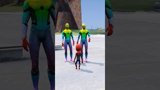 SPIDER MAN DUPLICATE CAME TO HIS HOUSE  gta5 shorts shortsfeed ironman [upl. by Assirialc]