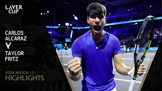 Carlos Alcaraz v Taylor Fritz Highlights  Laver Cup 2024 Match 12 [upl. by Chauncey298]