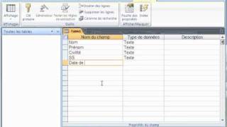 Access 2007 Création dune base de données  Partie 1 [upl. by Orutra73]