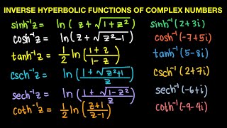 Inverse Hyperbolic Functions of Complex Numbers Part 2 Live Stream [upl. by Tannie]