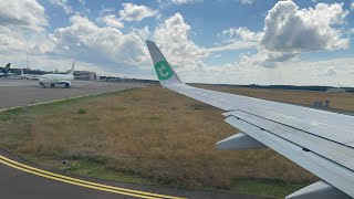 Transavia 737 Departing from Eindhoven Airport [upl. by Yelkreb649]