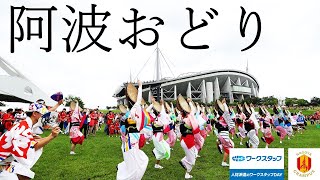 名古屋グランパスのイベントで本場徳島の踊り子と鳴り物総勢約300名が阿波おどりを披露！ [upl. by Oznecniv]