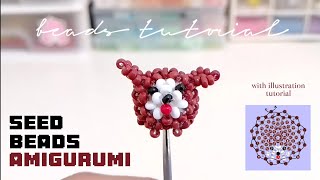 How To Make 3D Puppy Seed Beads Amigurumi With Illustration Tutorial [upl. by Sixele769]