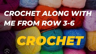 Crocheting a new blanket crochet along with me no stop normal speed crochet from row 3 to row 6 [upl. by Amos]