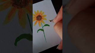 Paint a sunflower with me 🌻✨art shorts sunflower painting [upl. by Lerat434]