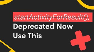 startactivityforresult deprecated  start activity for result deprecated solution android java [upl. by Byrdie]