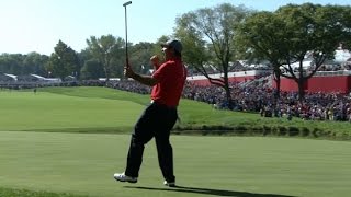 Patrick Reed and Jordan Spieth win their Foursomes match at the Ryder Cup [upl. by Nyleikcaj]