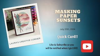 Quick CardsMasking Paper Sunset [upl. by Atirres]