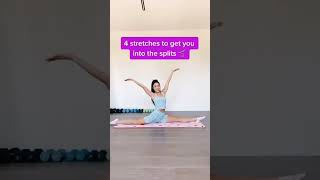 Want to achieve a front split Try these 4 stretches ✨fitness pilates split flexibility [upl. by Georgianne]