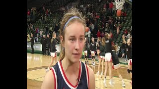 Centurys Eden Fridley discusses her teams semifinal win over Sheyenne [upl. by Arehahs913]