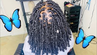 BUTTERFLY LOCS TUTORIAL 🦋 BOHO LOCS BOB USING FREETRESS WATER WAVE HAIR [upl. by Nelie]